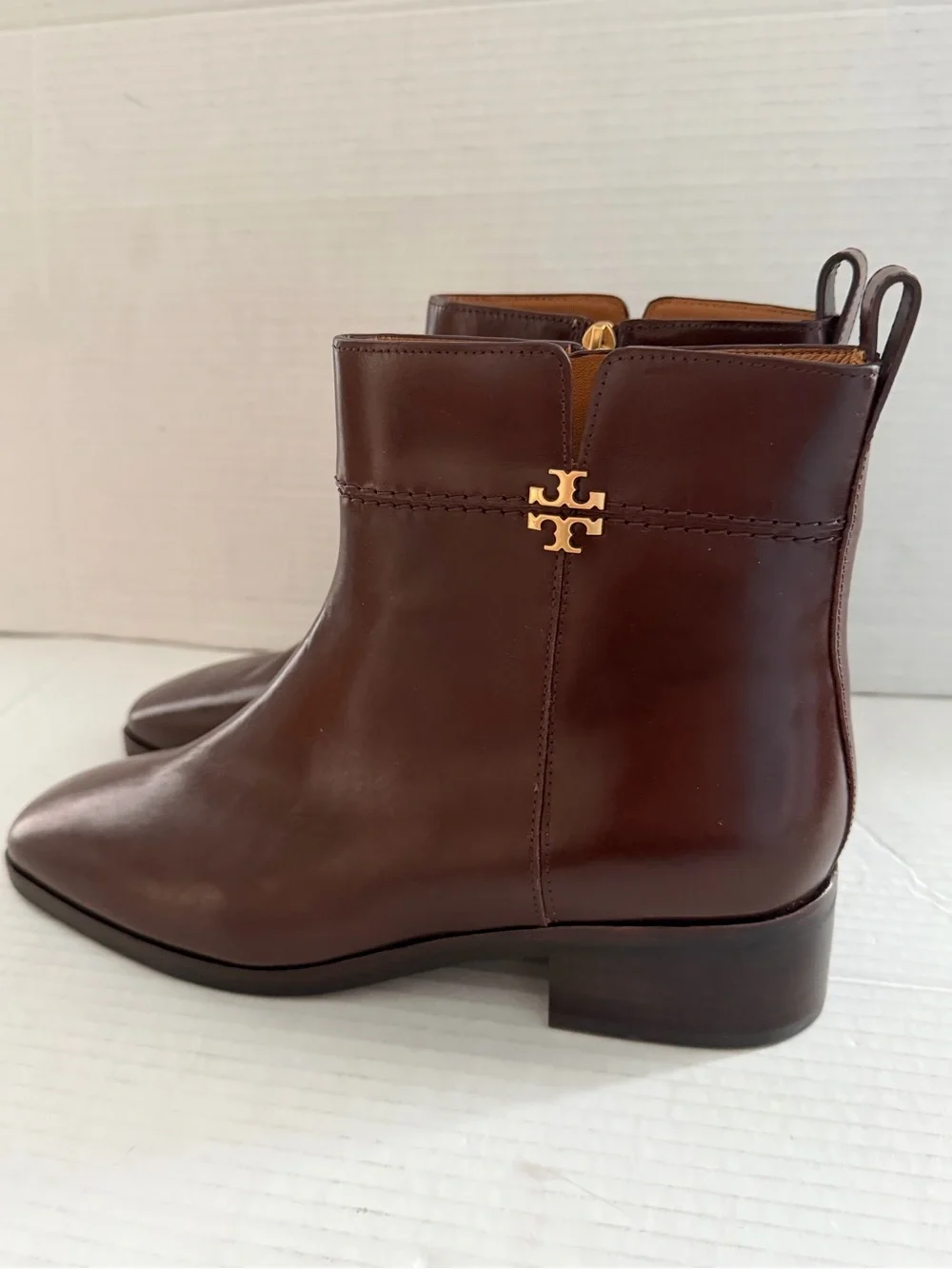 Tory Burch Everly Flat Boots Etrusco Calf Sierra Brown Leather 10